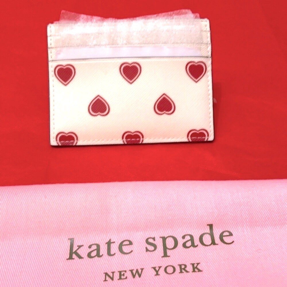 Kate Spade Madison Heartfelt Geo Flap Crossbody & Slim Cardholder BNWT - Picture 9 of 11